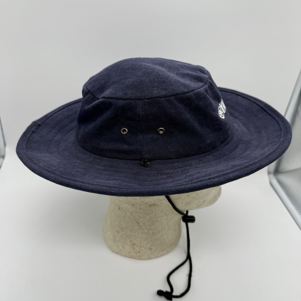 Yamaha Hat Navy Blue Sun Bucket Fishing Cap Embroidered Logo Adjustable Boonie - Picture 3 of 9